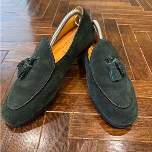 Men loafers suede green Journey West